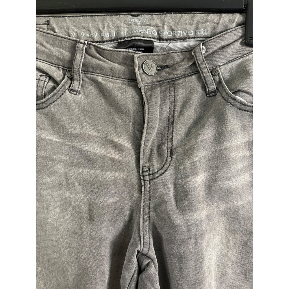 V1969 Italia Abbigliamento Sportivo Skinny Jeans 4 Embroidered Boho Y2K Euro - Picture 4 of 9